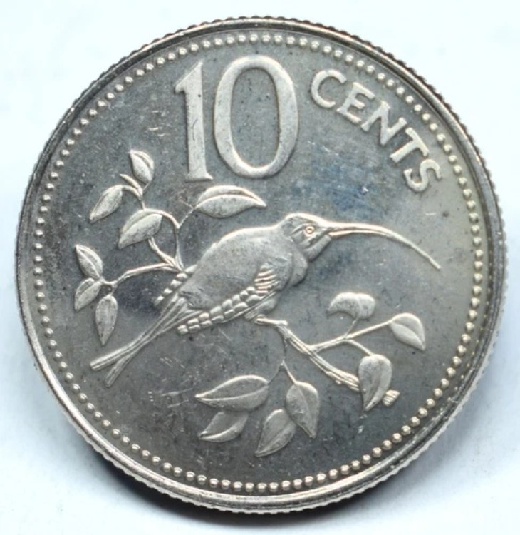 1979年ベリーズ10セント硬貨 _極めて希少_ (1,287枚限定)