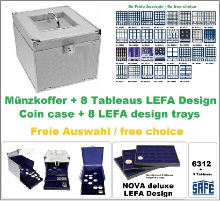 コインケース 8枚入り コインボード付き ブラック FAAルック FREE CHOICE SAFE 6312 Nova Deluxe-