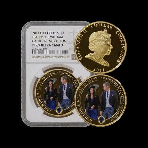 クック諸島。2011年、ドル建て、金メッキ - NGC PF69 - トップポップ?? ロイヤルエンゲージメントv.1｜WORLD RESOURCE【KING店】