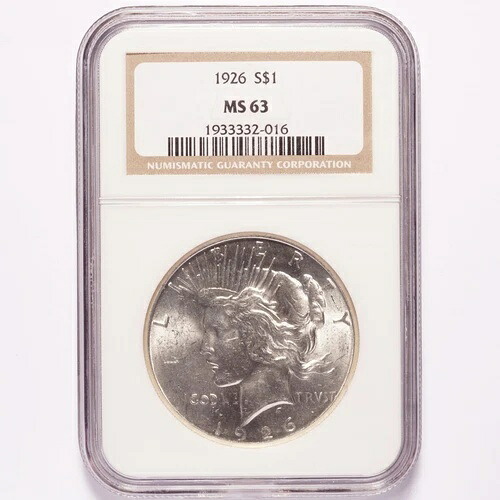1926年ピースシルバーダラーNGC MS63｜WORLD RESOURCE【KING店】