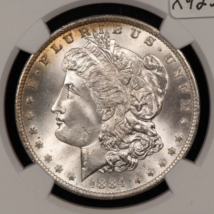 1884-O 1ドルモルガン銀貨 - PQ フロスティチーク - NGC MS 65 - SKU-X4235｜WORLD RESOURCE【KING店】