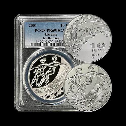 ウクライナ。2001年、10フリヴェン - PCGS PR69 - ソルトレイクシティ冬季オリンピック、アイスダンス｜WORLD RESOURCE【KING店】