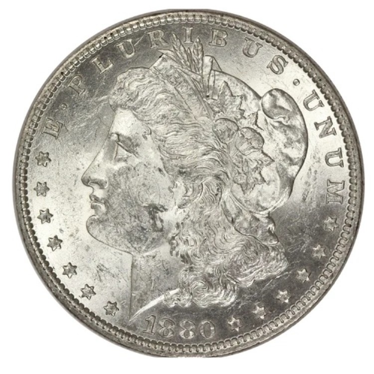 1880年-O モルガン銀貨 チョイス BU AP 7041｜WORLD RESOURCE【KING店】