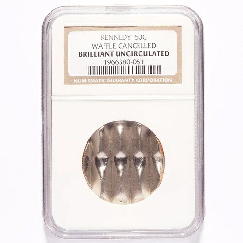 ケネディ ハーフダラー ワッフル キャンセル NGC BU｜WORLD RESOURCE【KING店】