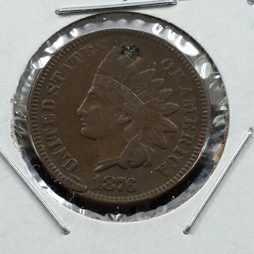1876年インディアンヘッドセントペニーコインXF EF（プランシェット欠陥エラーあり）｜WORLD RESOURCE【KING店】