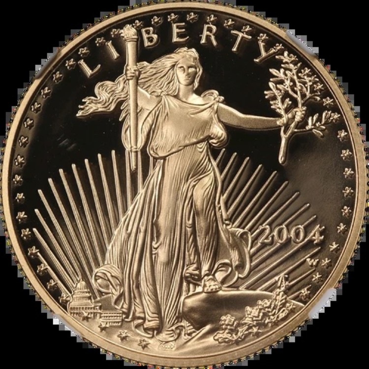 2004-W ゴールド アメリカンイーグル $25 NGC PF70 ウルトラカメオ メルカンティ オートグラフ - 在庫あり