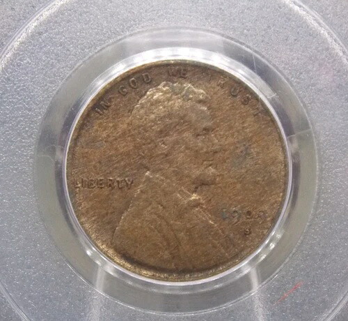 1909年製「S」VDBリンカーン小麦セント 1セント PCGS AU58 #977 非常に良好なOGHグリーン ECC&C, Inc