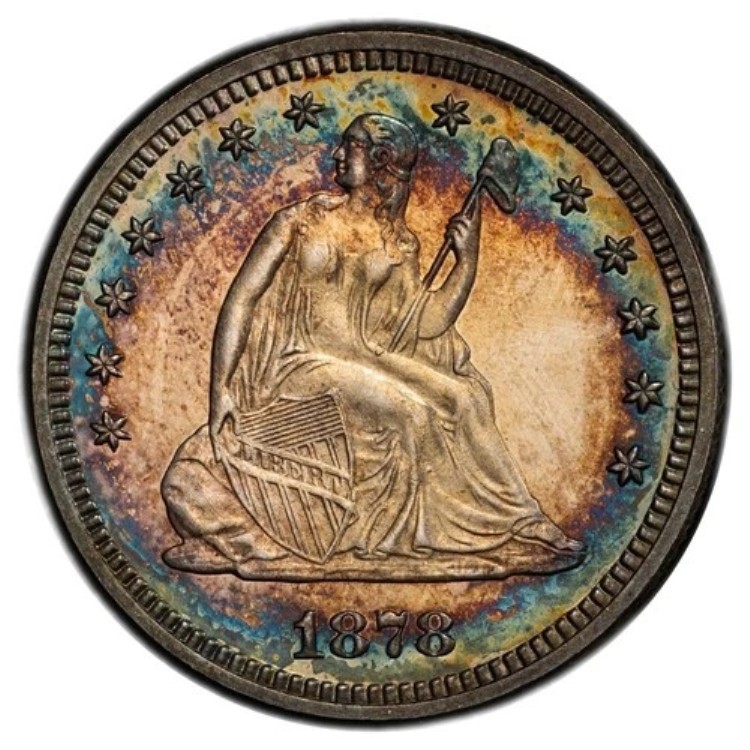 1878年 25セント リバティ シーテッド クォーター PCGS PR64CAM