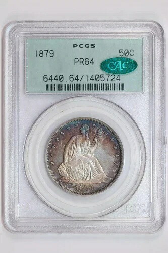1879 年 プルーフ 自由の女神像 半ドル PCGS PR64 CAC 非常に素晴らしい!|WORLD RESOURCE【KING店】