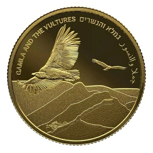 2022年 聖地造幣局 イスラエルの風景：ガムラとハゲタカ 1/2オンス金貨 681,120円