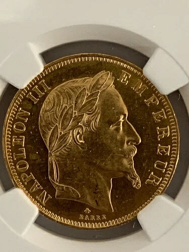 フランス ~ 1862A ~ 50フラン ~ 金 ~ KM# 804.1 / F.548/1 ~ NGC認定 ~ MS 61｜WORLD RESOURCE【KING店】