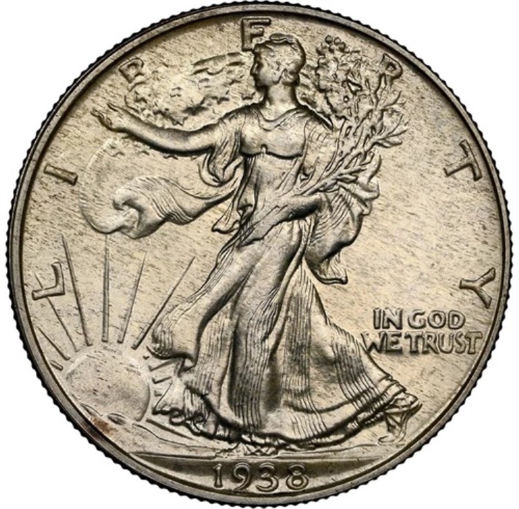 米国 - 1938 年ウォーキング 50 セント - NGC PF67 - 見事なプルーフ ウォーカー - わずか 8,152 枚のみ発行!｜WORLD RESOURCE【KING店】
