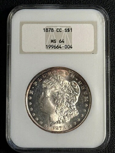 1878年 CC モルガン シルバー ダラー NGC MS-64 オールド ファッティ CAC