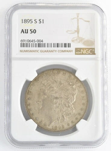 アメリカ合衆国 1895-S モルガン 1ドル 90% 銀貨 NGCグレード AU50 キーデートコイン|WORLD RESOURCE【KING店】