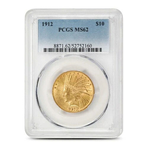 1912年 1933年以前 10ドル インディアン ゴールド イーグル コイン PCGS MS62｜WORLD RESOURCE【KING店】