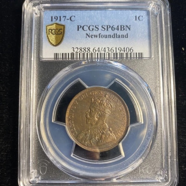 ニューファンドランド 1917-C セント SP64BN PCGS