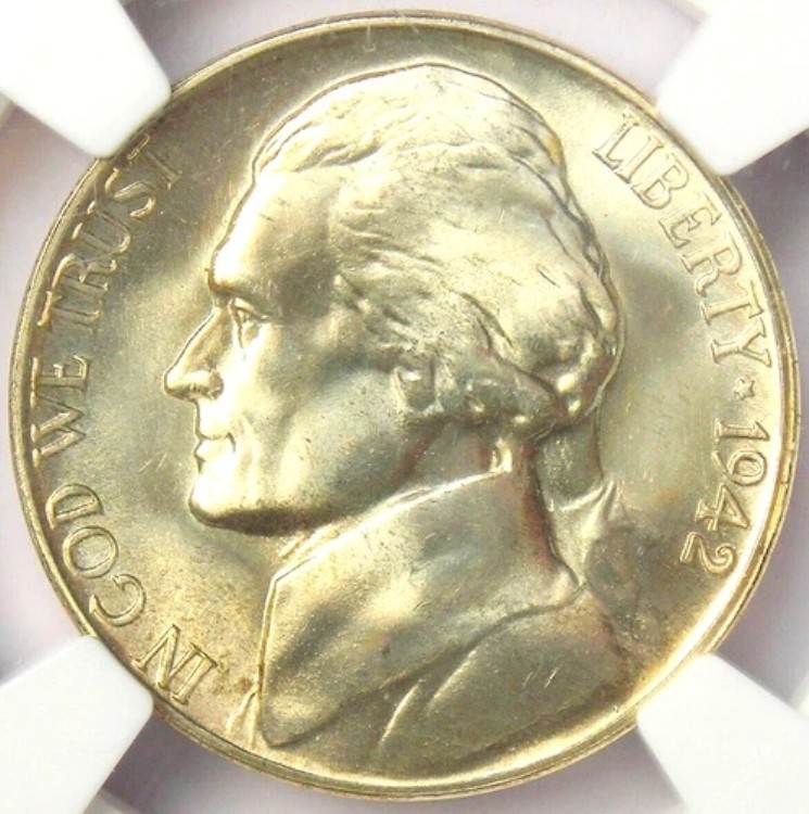 1942-S ジェファーソン ニッケル 5C - NGC MS68 5FS - トップポップ 8/0 - 価値 2,500 ドル以上!|WORLD RESOURCE【KING店】