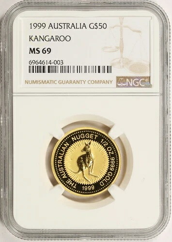 1999年オーストラリア50ドル金カンガルーNGC MS69|WORLD RESOURCE【KING店】
