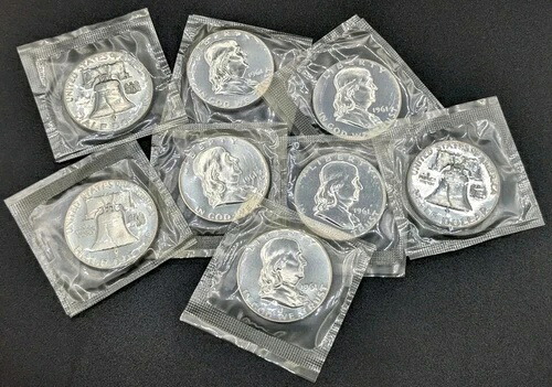 100-1961 P プルーフ フランクリン 90% シルバー ハーフドル ミントチェロ 未チェック 692,120円