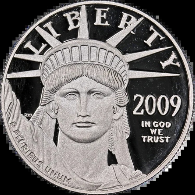 2009-W プラチナ アメリカンイーグル 100ドル プルーフ 地金コイン - OGP COA - 在庫あり