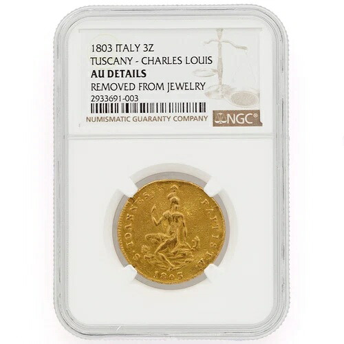 1803年 イタリア - トスカーナ チャールズ・ルイ 3Z ゴールド NGC Au 詳細|WORLD RESOURCE【KING店】