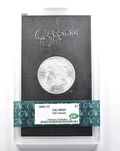 1885-CC モルガン銀貨 GSA トレジャー MS65 CAC *4627