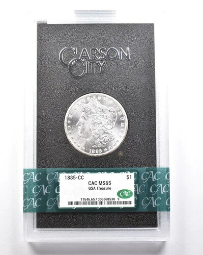 1885-CC モルガン銀貨 GSA トレジャー MS65 CAC *4629|WORLD RESOURCE【KING店】