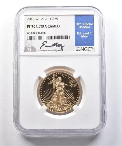 2016-W 25ドル アメリカンゴールドイーグル モイ 1/2オンス PF70 UCAM NGC *3007|WORLD RESOURCE【KING店】