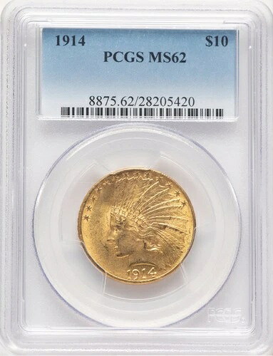 1914年 10ドル インディアンイーグル PCGS MS62 (779487013)｜WORLD RESOURCE【KING店】