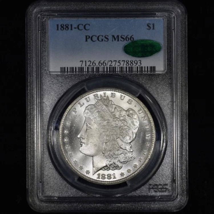 1881-CC モーガン シルバー ドル ? PCGS MS-66 CAC ? 1 ドル コイン 未流通 ?信頼済み?｜WORLD RESOURCE【KING店】