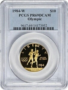 1984-W オリンピック 10ドル金貨 10ドル記念 PR69DCAM PCGS｜WORLD RESOURCE【KING店】