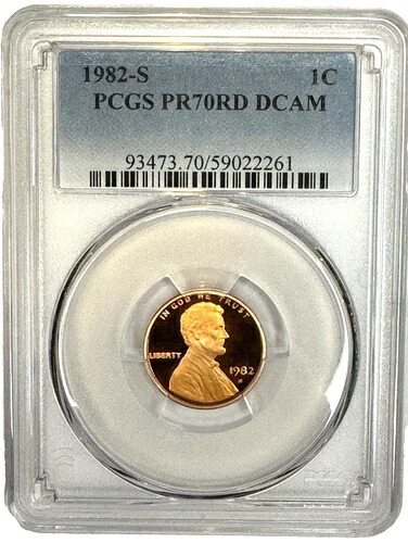 1982年 S 1C リンカーン・セント、PCGS PR70 RD DCAM 認定プルーフ、フローレス