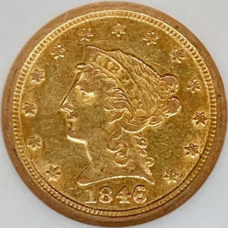 1846-O 2.50ドル ゴールド リバティ NGC AU55 ゴールド クォーターイーグル 402921-003|WORLD RESOURCE【KING店】
