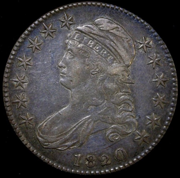 1820年製 スモールデイト、カール2、O-103a キャップドバストハーフダラー 50セント ほぼ未流通｜WORLD RESOURCE【KING店】