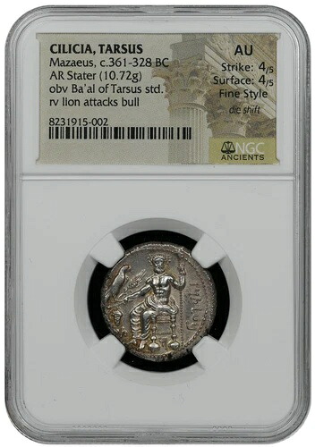 キリキア マザエウス タルソスのバアル AR スタテル、紀元前361-328年 - NGC AU ファインスタイル｜WORLD RESOURCE【KING店】