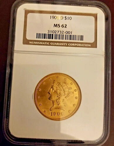 1906年 D リバティヘッド 10ドル金貨 NGC MS62|WORLD RESOURCE【KING店】