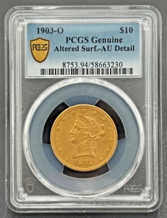 1903年 O $10 リバティヘッド ゴールドイーグル PCGS AU、低鋳造数 タフデイト｜WORLD RESOURCE【KING店】