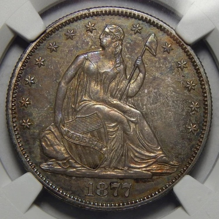 1877 NGC PF64 自由の女神像半ドル