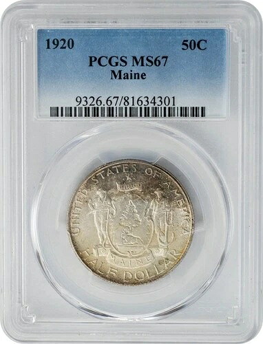 1920年 メインハーフ 50セント MS67 PCGS 949928-49｜WORLD RESOURCE【KING店】