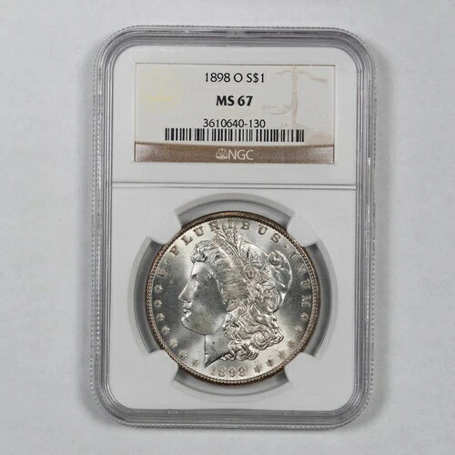1898-O モルガン銀貨 - NGC MS 67