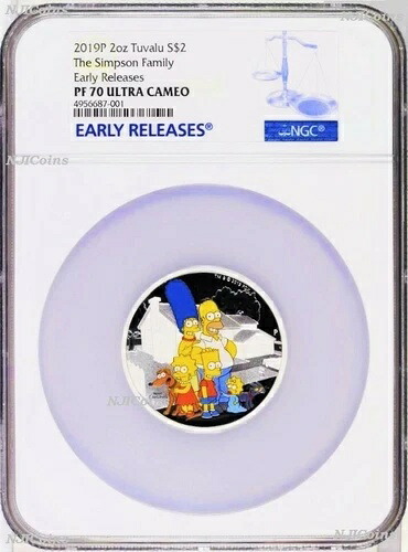 2019年 シンプソンファミリー プルーフ 2ドル 2オンス シルバーコイン NGC PF 70 ER｜WORLD RESOURCE【KING店】