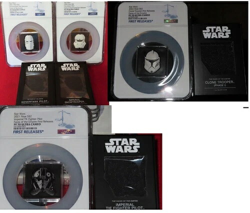 スターウォーズ タイ・ファイター パイロット、ホバータンク コーン スノートルーパー NGC PF 70 999 シルバー｜WORLD RESOURCE【KING店】