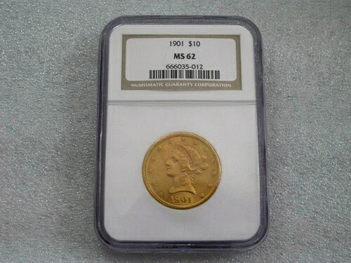 1901年 10ドル リバティ金貨 イーグル コロネット MS-62 NGC｜WORLD RESOURCE【KING店】