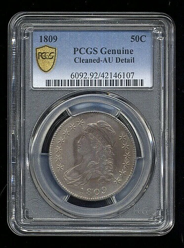 1809 ... PCGS AU ... 送料無料 ... キャップドバストハーフダラー（107-101）｜WORLD RESOURCE【KING店】
