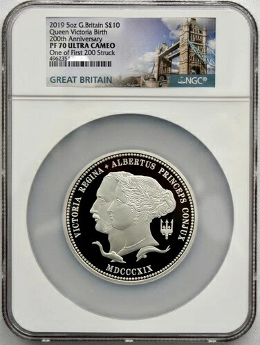 NGC PF70 2019年 イギリス ヴィクトリア女王生誕200周年記念 銀貨 5オンス S10P｜WORLD RESOURCE【KING店】