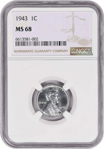 1943年 スチール リンカーン セント MS68 NGC｜WORLD RESOURCE【KING店】