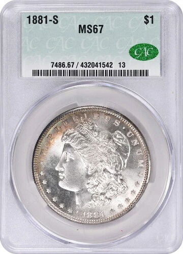 1881-S モルガン銀貨 MS67 CACG｜WORLD RESOURCE【KING店】