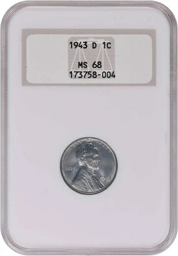 1943-D スチール リンカーン セント MS68 NGC｜WORLD RESOURCE【KING店】