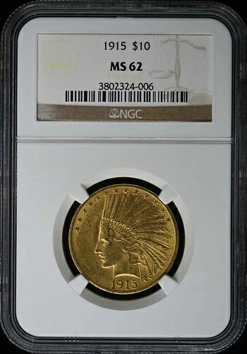 1915年インディアン10ドル金貨 NGC MS62｜WORLD RESOURCE【KING店】