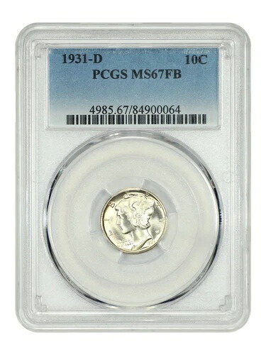 1931-D 10C PCGS MS67FB - マーキュリーダイム